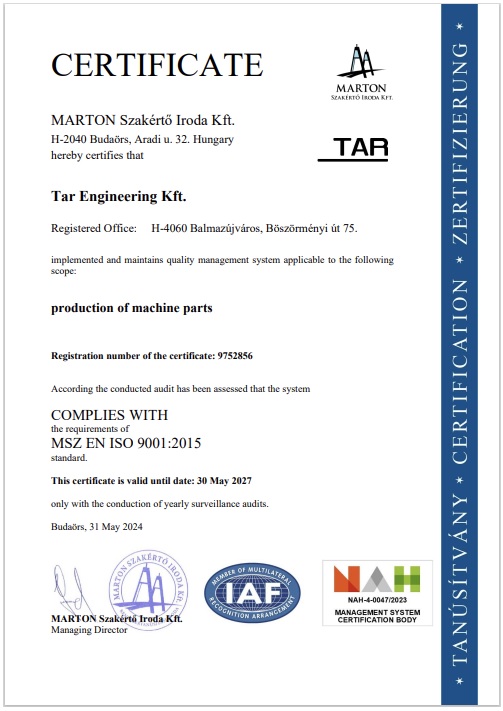 ISO 9001 certification